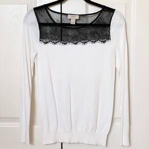 LOFT black lace sweater
